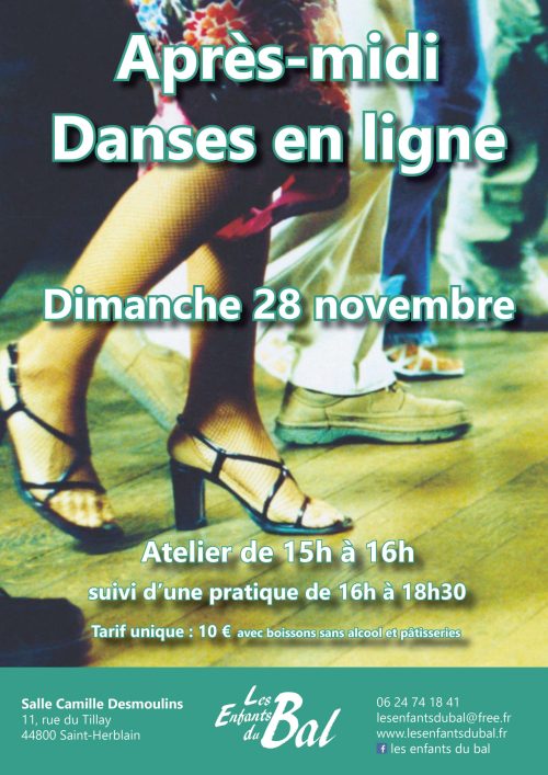 Atelier danses en ligne 28 nov 2021